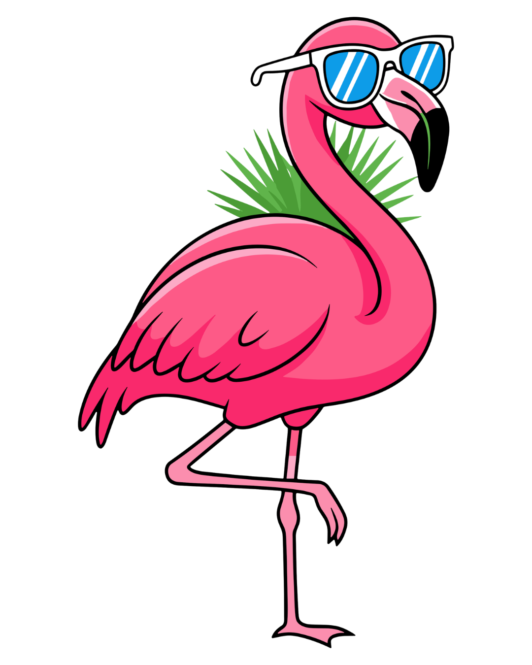 Der Frau-mit-Bizz-Flamingo